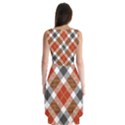 Smart Plaid Warm Colors Sleeveless Chiffon Dress   View2