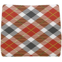 Smart Plaid Warm Colors Seat Cushion