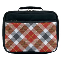 Smart Plaid Warm Colors Lunch Bag