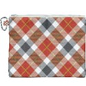 Smart Plaid Warm Colors Canvas Cosmetic Bag (XXXL) View1