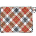 Smart Plaid Warm Colors Canvas Cosmetic Bag (XXXL) View2