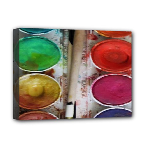 Paint Box Deluxe Canvas 16  x 12  (Stretched) 