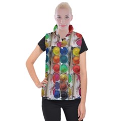 Paint Box Women s Button Up Vest