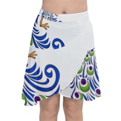 Venus Peacock Chiffon Wrap Front Skirt by amazinganimals