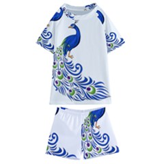 Venus Peacock Kids  Swim Tee And Shorts Set