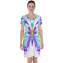 Rainbow Butterfly Short Sleeve Nightdress by amazinganimals