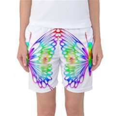 Rainbow Butterfly Women s Basketball Shorts by amazinganimals