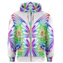 Rainbow Butterfly Men s Zipper Hoodie View1