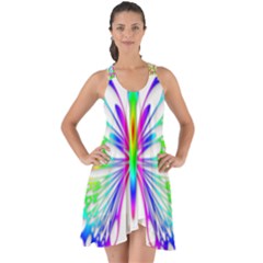 Rainbow Butterfly Show Some Back Chiffon Dress by amazinganimals