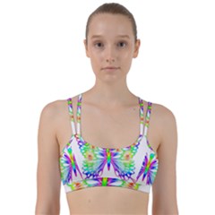 Rainbow Butterfly Line Them Up Sports Bra by amazinganimals