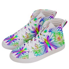 Rainbow Butterfly Women s Hi-top Skate Sneakers