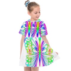 Rainbow Butterfly Kids  Sailor Dress