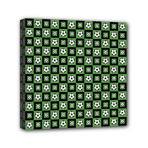 Soccer Ball Pattern Mini Canvas 6  X 6  (stretched) by dflcprints