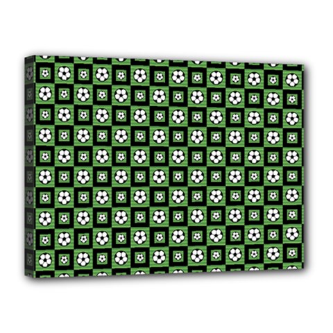 Soccer Ball Pattern Canvas 16  X 12  (stretched) by dflcprints