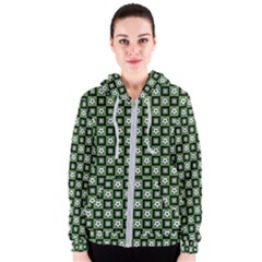 Soccer Ball Pattern Women s Zipper Hoodie