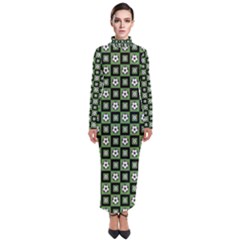 Soccer Ball Pattern Turtleneck Maxi Dress by dflcprints