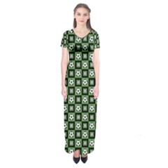 Soccer Ball Pattern Short Sleeve Maxi Dress by dflcprints