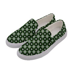 Soccer Ball Pattern Women s Canvas Slip Ons by dflcprints