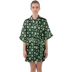 Soccer Ball Pattern Quarter Sleeve Kimono Robe by dflcprints