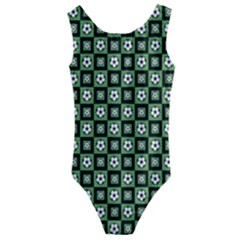 Soccer Ball Pattern Kids  Cut-out Back One Piece Swimsuit by dflcprints