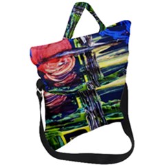 Between Two Moons 1 Fold Over Handle Tote Bag