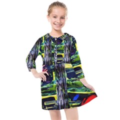 Between Two Moons 1 Kids  Quarter Sleeve Shirt Dress