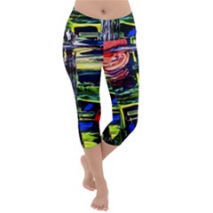 Between Two Moons 1 Lightweight Velour Capri Yoga Leggings