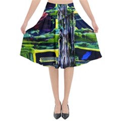 Between Two Moons 1 Flared Midi Skirt by bestdesignintheworld