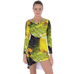 Yellow Chik 5 Asymmetric Cut-out Shift Dress by bestdesignintheworld