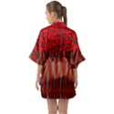 Stretched velvet with blurred lines Design By FlipStylez Designs Quarter Sleeve Kimono Robe View2