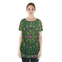 The Most Sacred Lotus Pond  With Bloom    Mandala Skirt Hem Sports Top by pepitasart