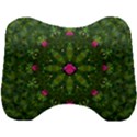 The Most Sacred Lotus Pond  With Bloom    Mandala Head Support Cushion View1