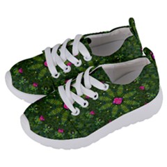 The Most Sacred Lotus Pond  With Bloom    Mandala Kids  Lightweight Sports Shoes by pepitasart