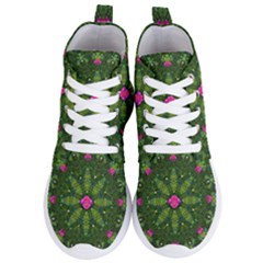 The Most Sacred Lotus Pond  With Bloom    Mandala Women s Lightweight High Top Sneakers by pepitasart