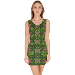 The Most Sacred Lotus Pond With Fantasy Bloom Bodycon Dress by pepitasart