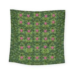 The Most Sacred Lotus Pond With Fantasy Bloom Square Tapestry (small) by pepitasart