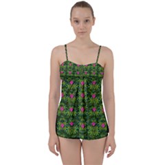 The Most Sacred Lotus Pond With Fantasy Bloom Babydoll Tankini Set by pepitasart