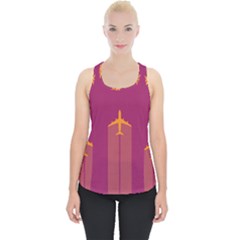 Airplane Jet Yellow Flying Wings Piece Up Tank Top by Nexatart