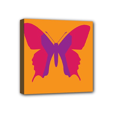 Butterfly Wings Insect Nature Mini Canvas 4  X 4  (stretched) by Nexatart