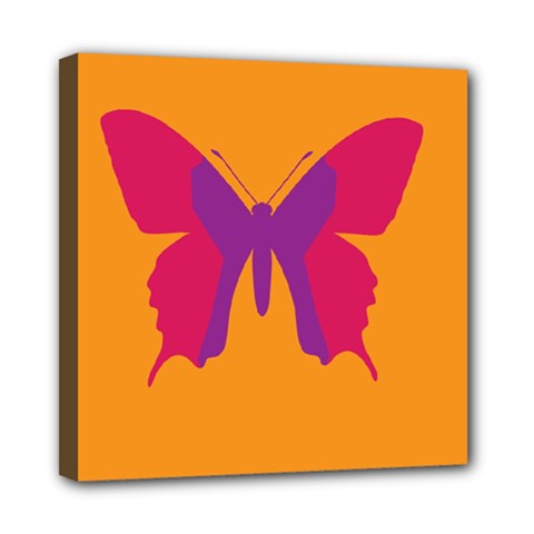 Butterfly Wings Insect Nature Mini Canvas 8  X 8  (stretched) by Nexatart