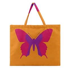 Butterfly Wings Insect Nature Zipper Large Tote Bag by Nexatart