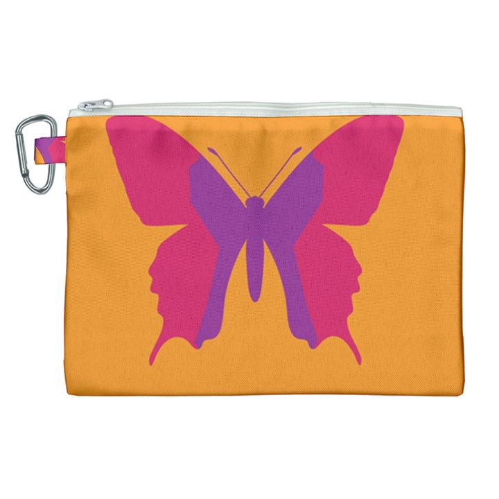 Butterfly Wings Insect Nature Canvas Cosmetic Bag (XL)