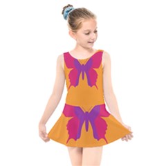 Butterfly Wings Insect Nature Kids  Skater Dress Swimsuit by Nexatart