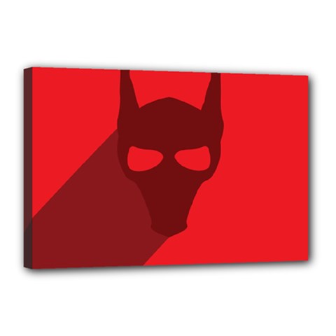 Skull Alien Species Red Character Canvas 18  X 12  (stretched) by Nexatart