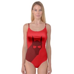 Skull Alien Species Red Character Camisole Leotard  by Nexatart