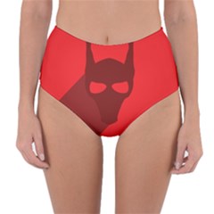 Skull Alien Species Red Character Reversible High-waist Bikini Bottoms by Nexatart