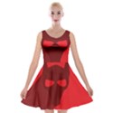 Skull Alien Species Red Character Velvet Skater Dress View1