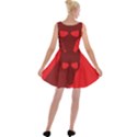 Skull Alien Species Red Character Velvet Skater Dress View2