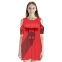 Skull Alien Species Red Character Shoulder Cutout Velvet One Piece View1