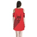 Skull Alien Species Red Character Shoulder Cutout Velvet One Piece View2